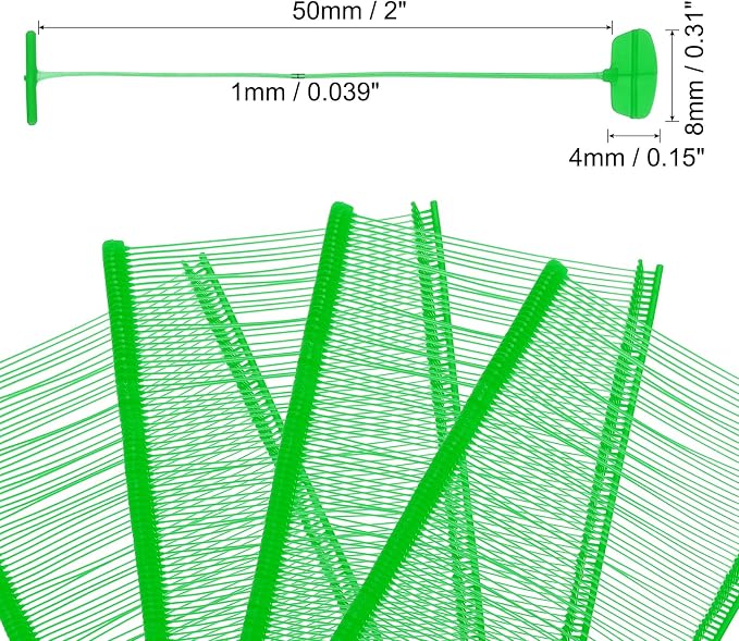 uxcell 5000pcs 2 Inch(50mm) Micro Tagging Gun Fasteners, Tag Pins Clothing Tagging Barbs Attachments Plastic Garment Price Tag Barb for Clothes, Green