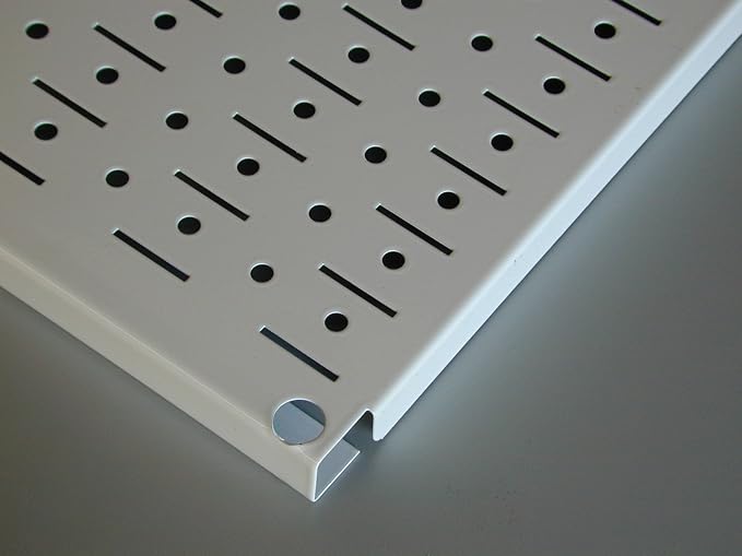 Wall Control Metal Pegboard Organizer Utility Tool Storage and Garage Pegboard Organizer Kit with Metallic Tool Board and White Accessories