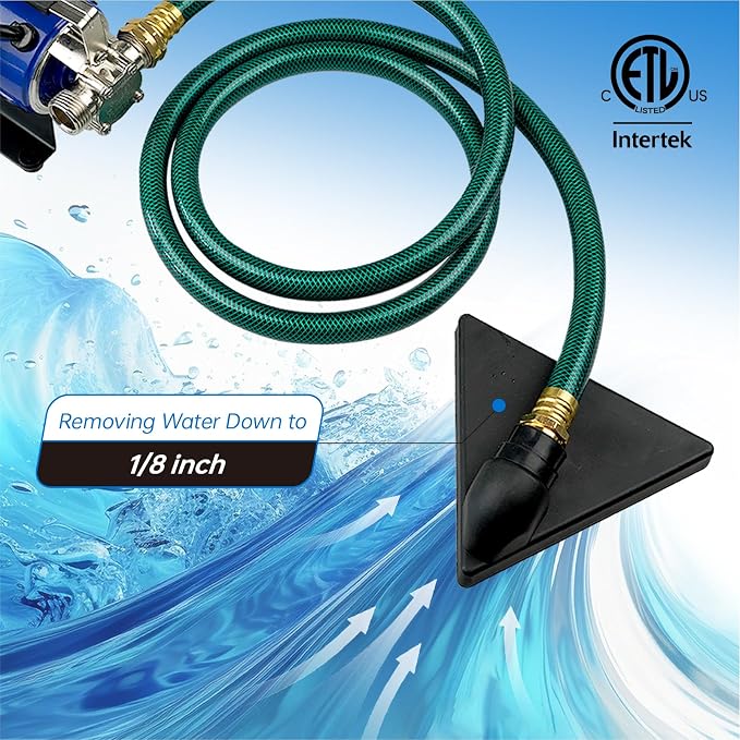 Water Transfer Pump 115V 1/10HP 330 GPH Portable Electric Utility Pump with 6ft Hose Suction Kit Drain Pools Waterbed Rain Barrel Aquarium Hot Tub