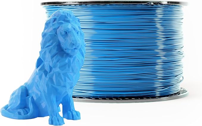 Prusament Premium PLA Azure Blue 1.75mm 2kg 3D Printer Filament | PLA filament with ±0.02 mm precision, low warping, and reliable, tangle-free printing for beginners and professionals.