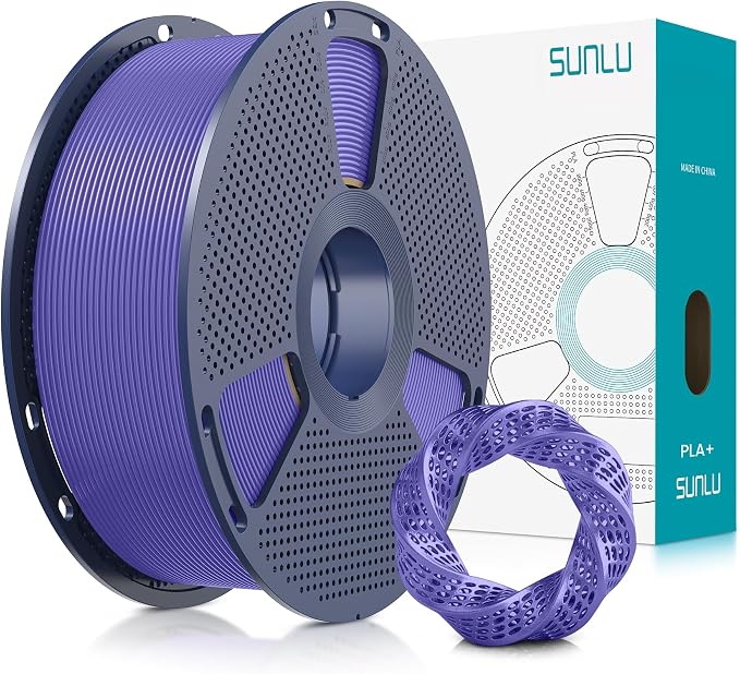 SUNLU PLA Plus Filament 1.75mm, Neatly Wound 3D Printer Filament 1.75mm, PLA+ 1000g, Dimensional Accuracy +/- 0.02 mm, Fit Most FDM 3D Printers, 1kg Spool (2.2lbs), Lavender Purple