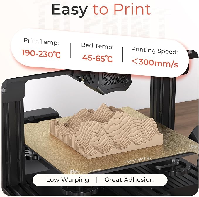Creality Matte PLA Plus Filament 1.75mm, Olive Green Color, Low Warping, Minimal Layer Lines, Dimensional Accuracy +/- 0.02mm, 1kg (2.2lb) 3D Printer PLA+ Filament, Matte Army Green