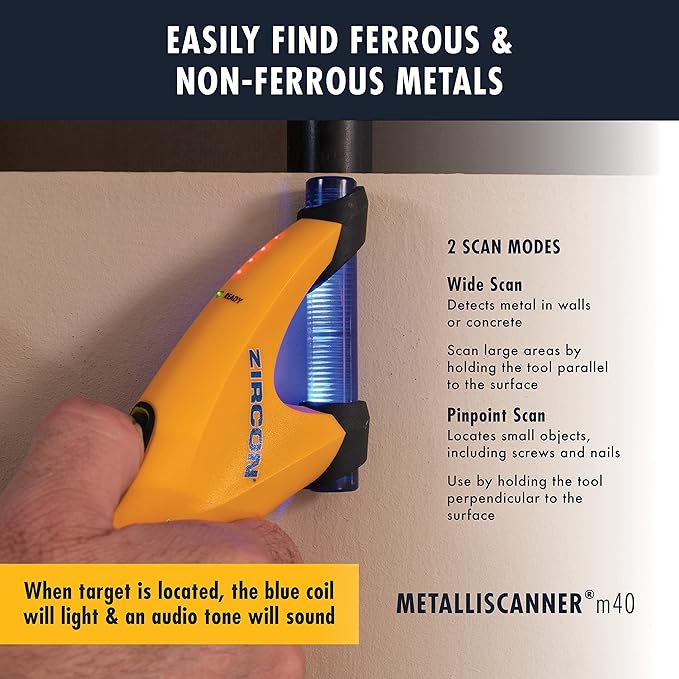 Zircon MetalliScanner m40 Handheld Electronic Metal Detector