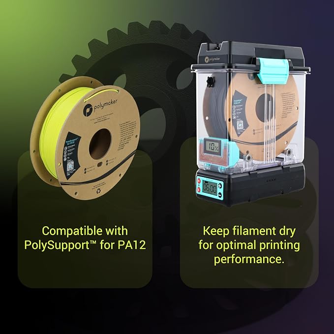 Polymaker Fiberon PPS-GF20 Filament 1.75mm 0.5kg Spool, Extreme Heat Resistance, Electrically Insulating, UL94 V0 Flame Retardant, Chemical Resistant, Ideal for Housings, Fixtures & Automotive Parts