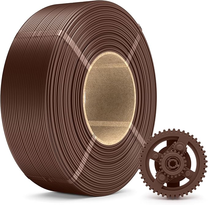 SUNLU PLA+ Refill Filament Refill 1.75mm 1KG, 3D Printer Filament PLA Plus, No-Spool PLA Plus Filament for Reusable Spools Compatible with Bambu Labs Filament, 1KG Roll, Coffee Brown