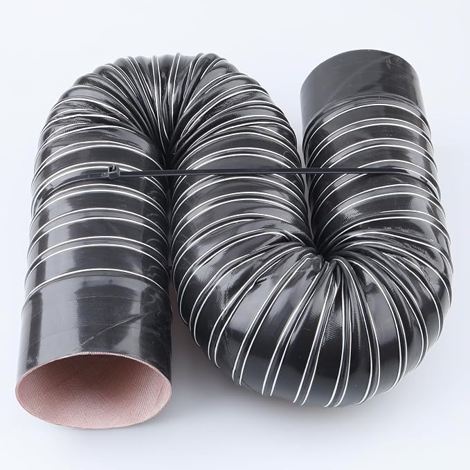 AC PERFORMANCE 4" ID Silicone Flexible Brake Cooling Air Ducting Induction Intake Pipe Hose with Cuff, Length 1 Meter (3.3 Feet), Black