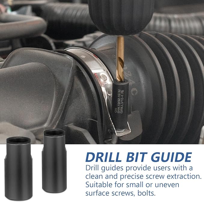 MABLEVI 55-Piece Screw Extractor Set, Broken bolt extractors & Multi-spline Extractors, and Drill Bits for Removing Stripped Screws, Studs, Fittings, Lugs Extraction