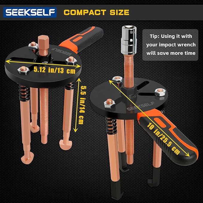 55-in-1 Bearing Puller Kit, Blind Hole Bearing Puller Set, Inner Outer Bearing Separator Tool Internal External Bearing Removal Gear Splitter Pull Tool, Blue Storage Box