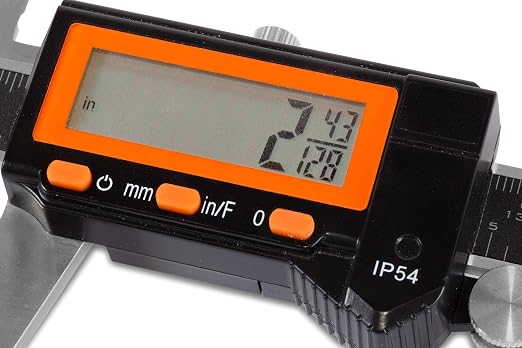 WEN 10764 Electronic 6.1" Stainless Steel Water-Resistant Digital Caliper with LCD Readout & Storage Case, IP54 Rated