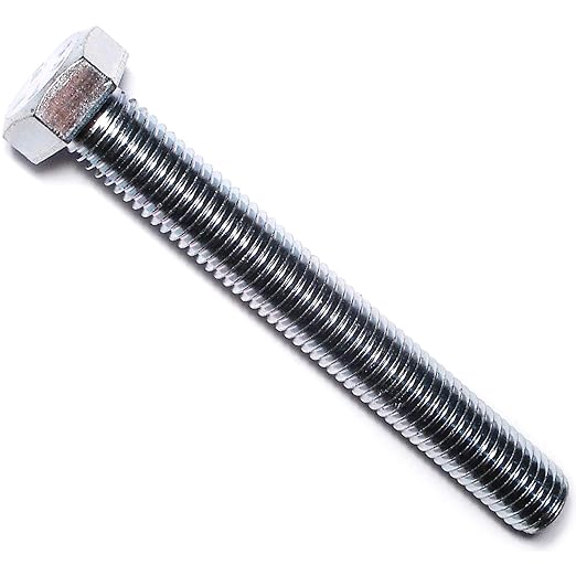 Hard to Find Fastener Tap Hex Bolts, Durable Corrosion-Resistant Steel Hex Head Bolt for Home Improvement, DIY, Construction, 5/8-11 x 5, Pack of 25
