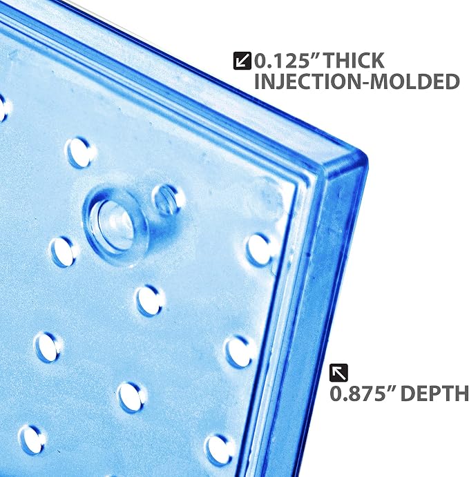 Azar Displays 900988-BLU 48" x 24" Pegboard Organizer Kit, Blue