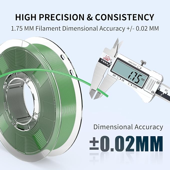 RAMBERY 250gx8 Silk PLA Filament Bundle 1.75mm 3D Printer Filaments, 8 Colors 250g Spool, Black/White/Silver/Green Bronze/Gemstone Blue/Christmas Green/Red Bronze/Yellow