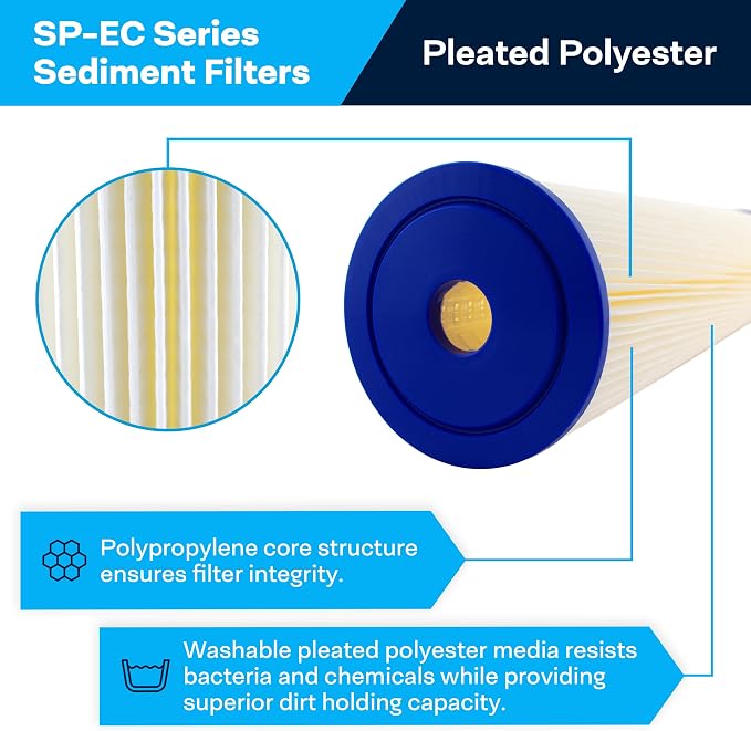 SpiroPure 20x4.5 20 Micron Sediment Water Filter ECP20-20BB 255495-43 6Pack