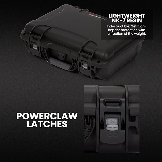 NANUK Hard Case with Custom Foam Insert for Glock, IP67 Waterproof & Crushproof, Rugged Construction for Ultimate Protection, Made in Canada