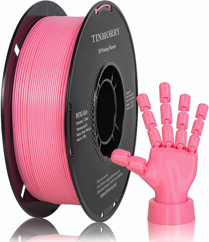 TINMORRY PETG Filament 1.75, Rapid PETG-Eco 3D Printer Filament, Compatible with Most FDM 3D Printers, 1 KG 1 Spool, Pink