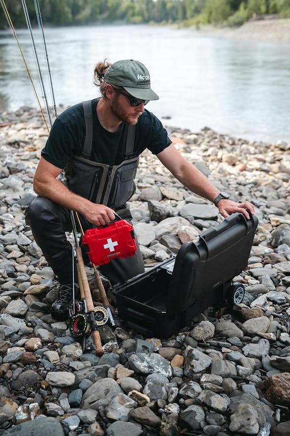 NANUK 903 Waterproof First Aid Box Empty – Durable, Medical First Aid Organizer Case, IP67-Rated, Dustproof, Impact-Resistant, and Floats (7.4" x 4.9" x 3.1") – Red | IP67 Waterproof and Dustproof, Impact-Resistant Nk-7 Resin, Interior 7.4 X 4.9 X 3.1 ...
