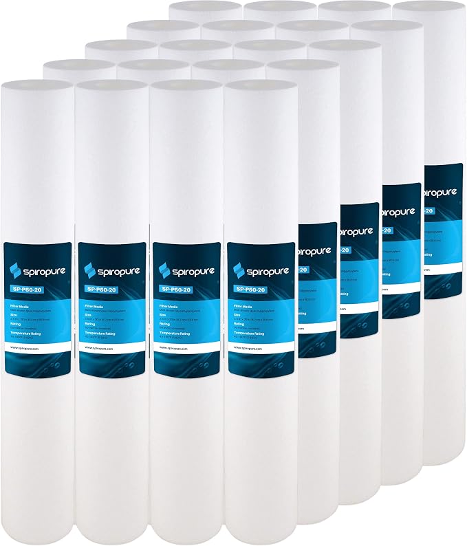 SpiroPure 20x2.5 50 Micron Sediment Water Filter SDC-25-2050 (20 Pack)