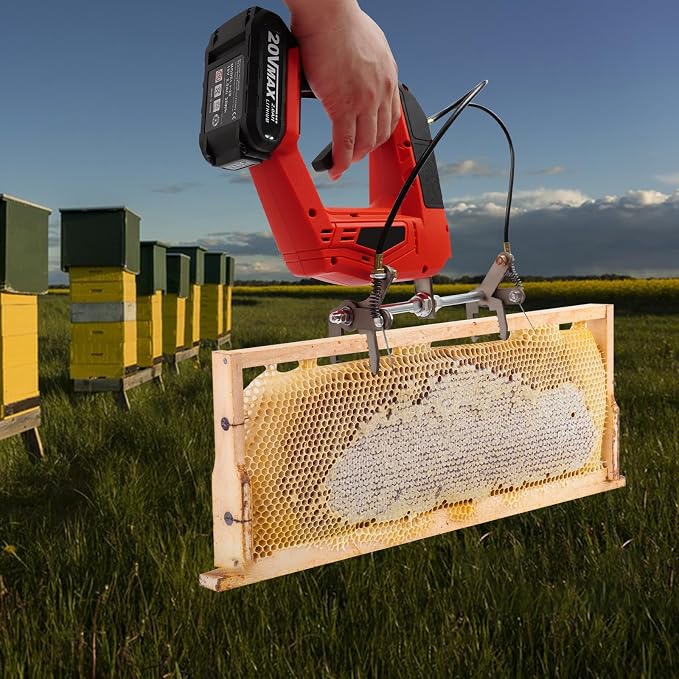 Electric Beehive Shaker,4 Speeds Portable Handheld Beehive Frame Shaking Machine with Storage Case, Clamp Spleen Bee Remover Honey Extractor Honey Spinner for Beekeepers and Home Bee Farms