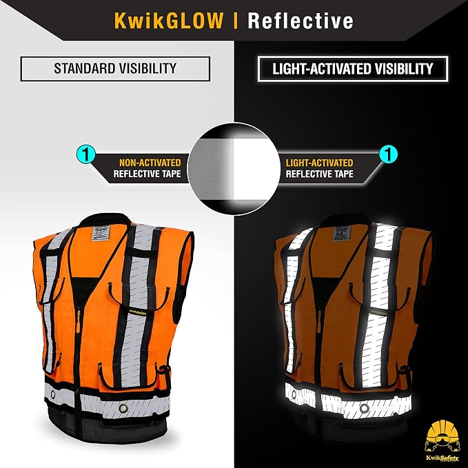 KwikSafety GODFATHER Safety Vest Class 2 & Class 3 ANSI OSHA Hi Vis Vest