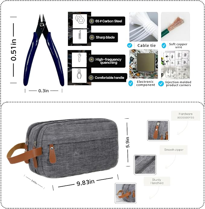 3D Printer Tools Kit,58 PCS 3D Printing Accessory Tools Kit | Complete Accessories;High-quality Materials;Easy to Carry and Store；Including Removing,Cleaning,Preprocessing,Finishing Tools