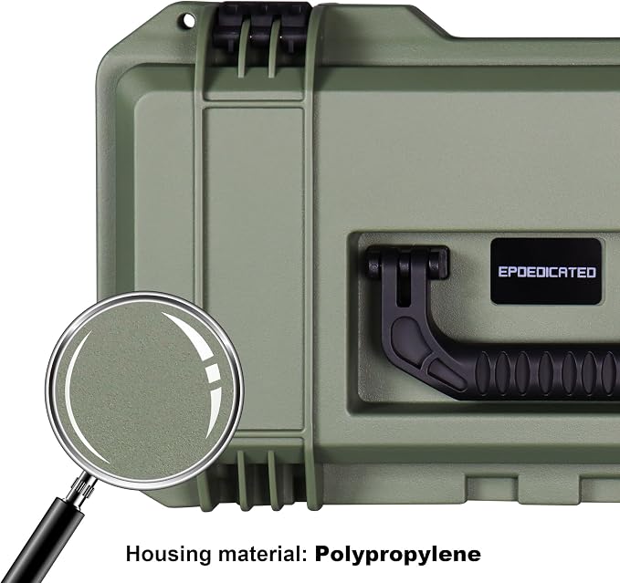 Shockproof Tool Hard Case with Customizable Foam,IP67 Waterproof & Dustproof,Portable Storage for Repair parts,Camera Accessories,Car tools,15.55x8.86x7.09 Inches(Green)