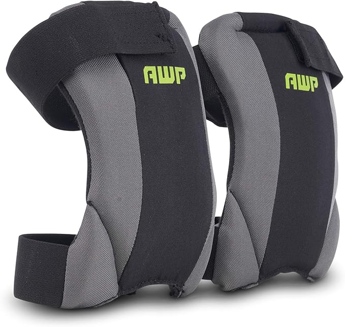 AWP Low-Profile Fabric Cap Work Knee Pads | Non-Marring Non-Scratching All-Day Comfort Knee Pads | One Size