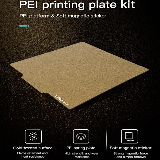 Creality CR-6 SE PEI Print Bed Kit, 3D Printer Parts Printing Plate Frosted PEI Surface and Magnetic Bottom Sheet Flexible Steel Platform for CR-6 SE 255 * 245 * 2mm