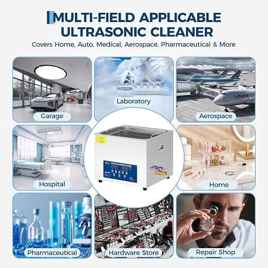22L Heated Ultrasonic Cleaner – Professional Digital Timer & Stainless Steel Tank, Heavy-Duty Cleaning Machine for Auto Parts, Jewelry, Glasses & Industrial Components | Heated Ultrasonic Cleaner,Professional Digital Timer&Stainless Steel Tank