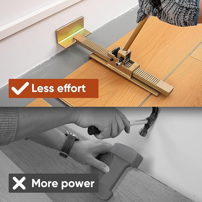 Flooring Jacks 2PCS with Scratch-Resistant Felt Pads, Hardwood Floor Jack, Laminate & Vinyl Plank Flooring Tool, Floor Gap Fixer for Wood Floors, Deck Board Straightening, Protect Floor from Scratches