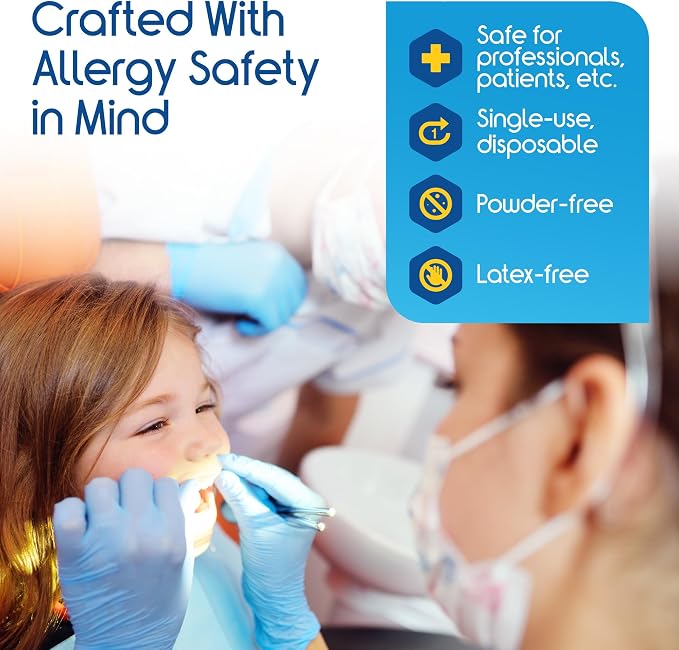 Inspire Nitrile Exam Gloves | The Original Quality Stretch Nitrile Light Blue | 4.5 Gloves Disposable Latex Free Medical EMT
