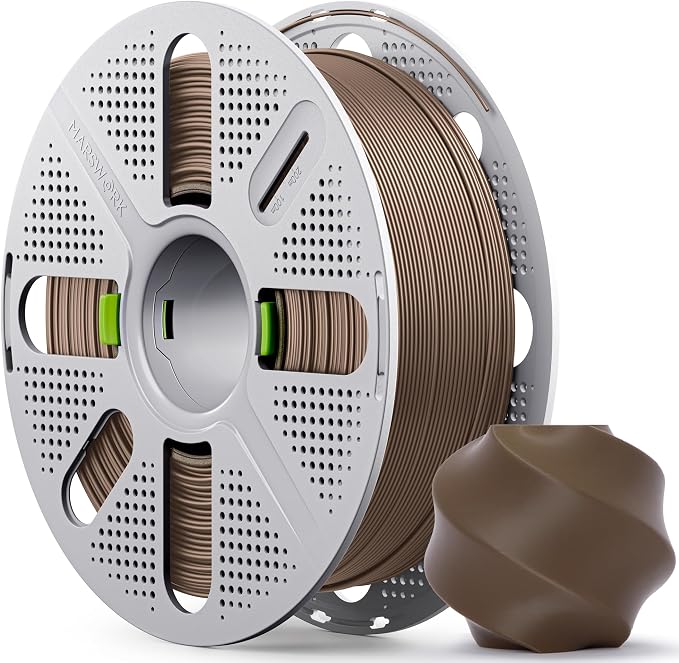 PLA Basic, Pre-Dried Filament with Quick-Swap Reusable Spool 1kg (2.2lbs), 1.75mm 3D Printing Filament, Compatible with Bambu Lab 3D Printers – Cocoa Brown