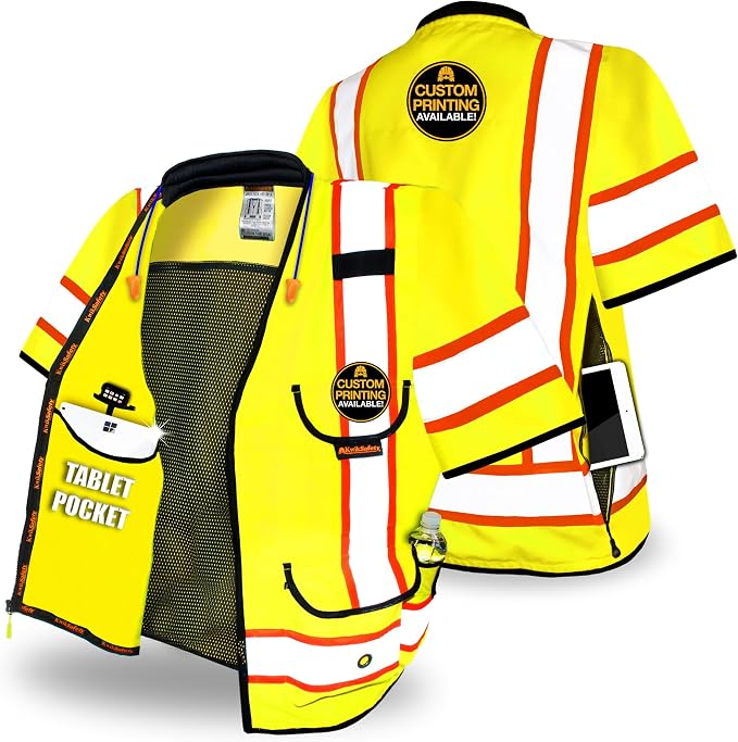 KwikSafety GODFATHER Safety Vest Class 2 & Class 3 ANSI OSHA Hi Vis Vest