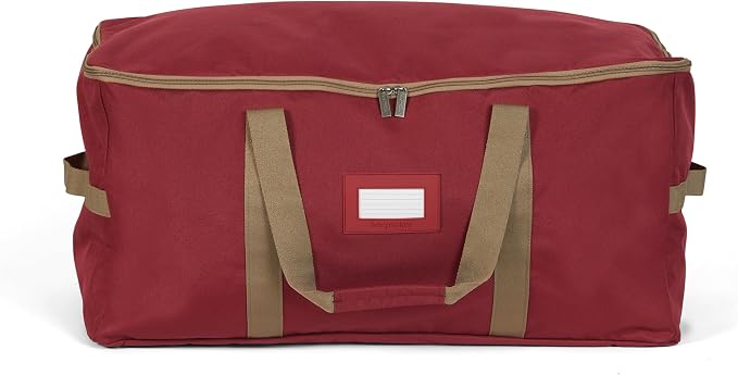 Covermates Keepsakes Treasurekeeper Storage Bag - Carrying Handles, ID Window - Holiday Storage, Red
