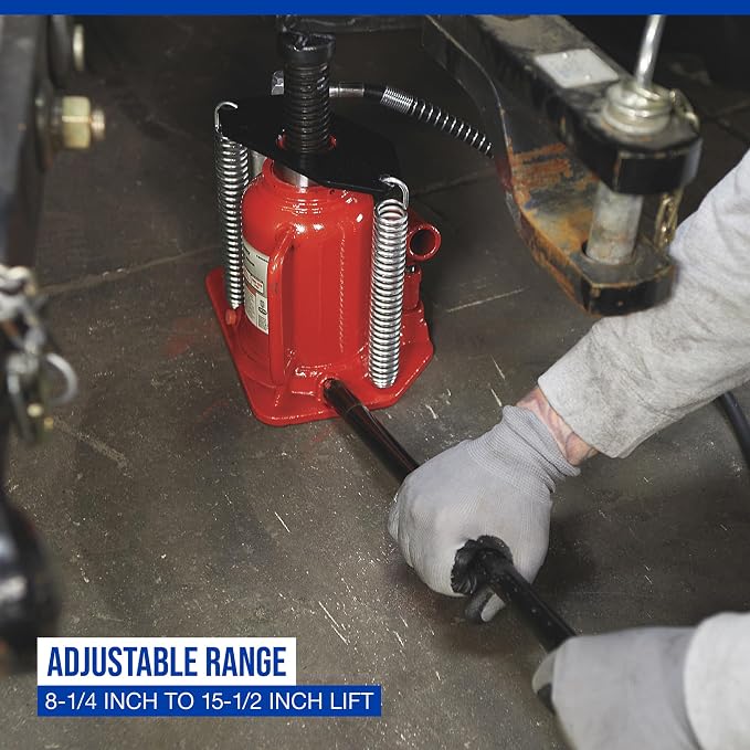 Strongway 20-Ton Air/Hybrid Short Bottle Jack