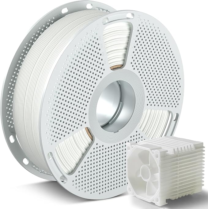 SUNLU PC Filament 1KG, 1.75mm Polycarbonate 3D Printer Filament, High Temperature Reusable Spool, Impact Resistance & Tough, 1KG Spool, Natural White