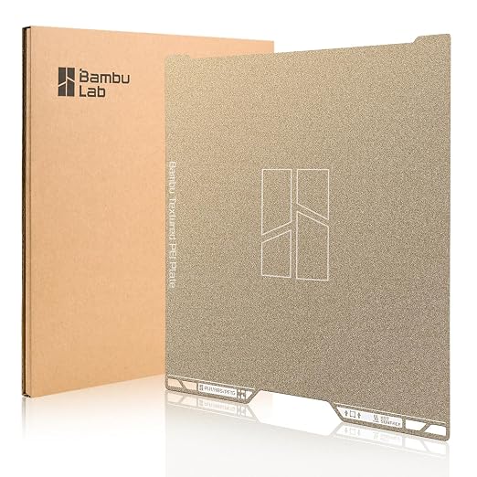 ENOMAKER Bamboo Original H2C PEI Build Plate, Textured Print Bed Surface, Strong Adhesion,Self-Release When Cooled,Flexible Steel Plate,Dual Side Sheet for Bambu Lab 3D Printer H2 Heat Bed 34.5x33.5cm