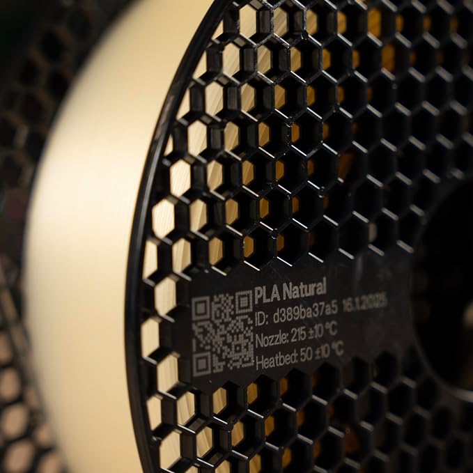 Prusament Premium PLA Natural 1.75mm 1kg 3D Printer Filament | PLA filament with ±0.02 mm precision, low warping, and reliable, tangle-free printing for beginners and professionals.