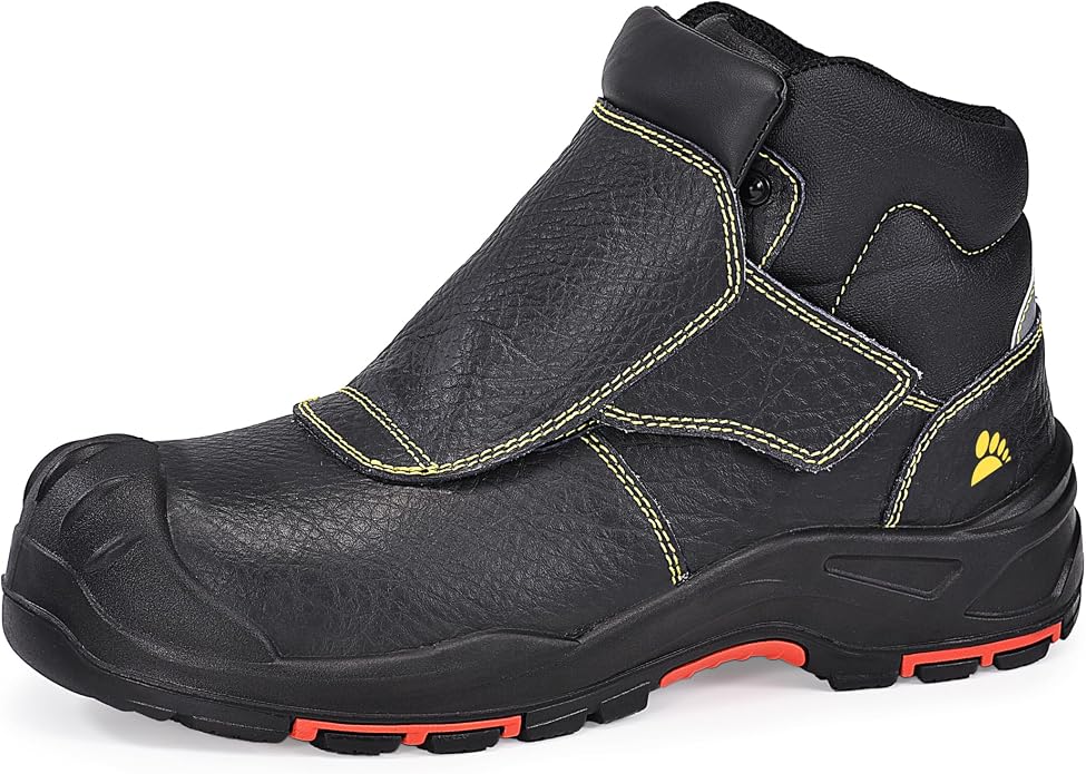 SAFETOE Welding Boots for Men - Composite Toe Safety Boot, Fire and 300 Heat Resistant, Welder Working Footwear