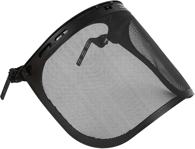 UM ULTRAMAXX Full Face Shield Eye & Head Protection, Hard Hat Replacement Mesh Face Shield Attachment, Adapter for Hard Hat and Safety Helmets (Mesh Face Shield)