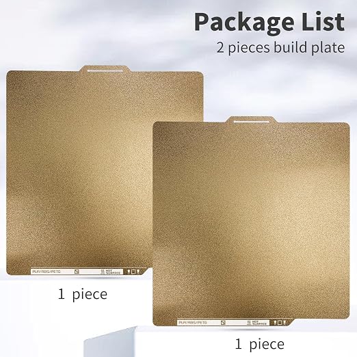 Upgraded 2 Packs Compatible with Bambu Lab X2D X1 X1C P1P P1S P2S A1 PEI Build Plate with Identification Code Double Sides Fine Powder Textured Flexible Removal Spring Steel Sheet, 257x257mm