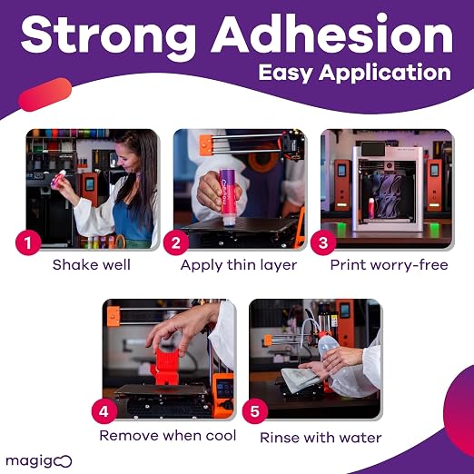 Magigoo - MO2016 All-in-One 3D Printer Adhesive Glue - ABS, PLA, PETG, HIPS, and TPU Flex Filament on Glass, PEI, Buildtak, Kapton - 3D Printing Accessories, Supplies, and Materials (50mL)