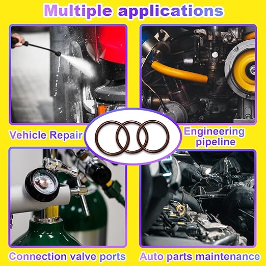 KEZE 382 Pcs SAE Viton O Ring Kit and 386 Pcs Metric Viton O Ring Kit for Industrial Pressure Washer,Industrial Plumbing,Hydraulic & Cylinders Repairs