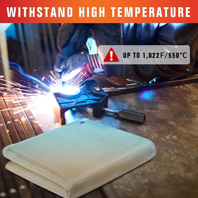 110V 120Amp Welding Machine Handheld Portable ARC Welder Gun & 4 x 6ft Fiberglass Welding Blanket Fireproof