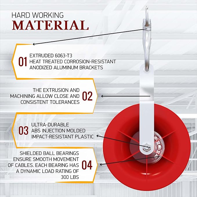 Pulling Pal - Low Voltage & Network Cable Installation Pulley. The Best Cat5e & 6, Coax, Fire Alarm, Access Control & Audio Cable Pulley for Low Voltage Wire Pulling & Safe Working – Assembled in USA