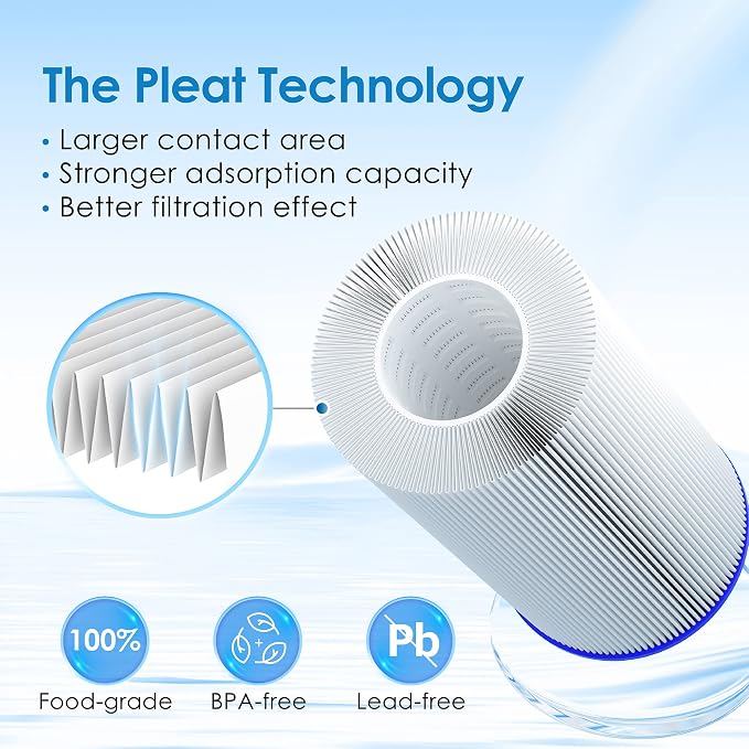 Waterdrop FXHSC Whole House Water Filter, Replacement for American Plumber, W10-PR, Culligan® R50-BBSA, GE ®FXHSC, GXWH40L, GXWH35F, 5 Micron, 10" x 4.5", High Flow Sediment Filters, Pack of 3
