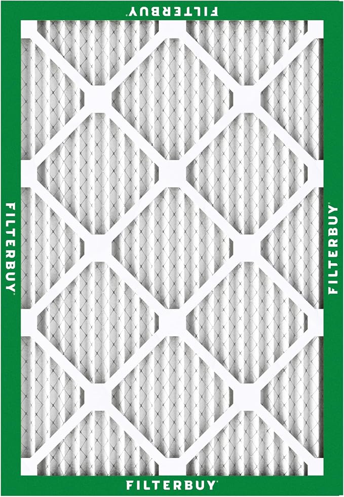 Filterbuy 17.5x21x1 Air Filter MERV 8 Essential Dust & Allergy Defense (6-Pack), Electrostatic Pleated HVAC AC Furnace Filters Replacement, Made in USA (Actual Size: 17.50 x 21.00 x 0.75)