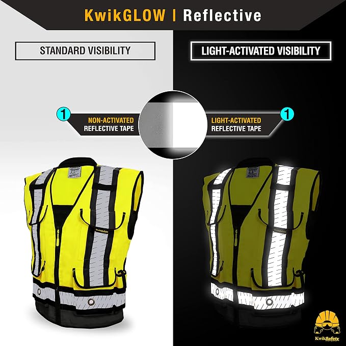 KwikSafety GODFATHER Safety Vest Class 2 & Class 3 ANSI OSHA Hi Vis Vest