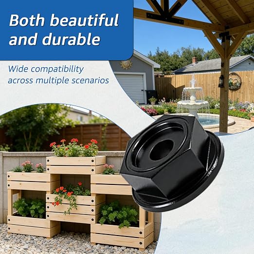 STN22-R24 Outdoor Accents Black Hex-Head Washer, Hex-Head Washer Black Rust Resistant Coated for Outdoor Pergolas, Decks, Fence Gates Compatible Structural Wood Screws