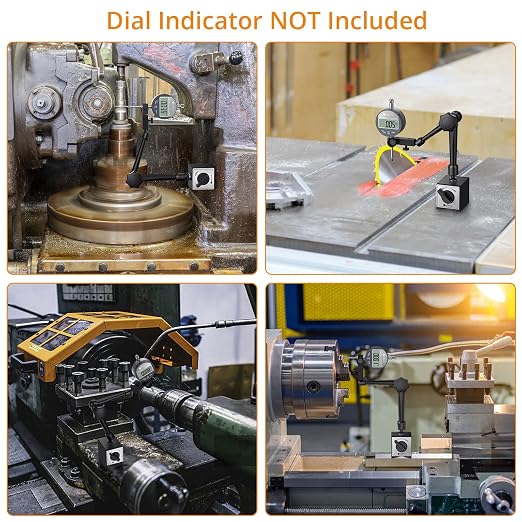 Neoteck 176lbs/80kg Magnetic Base Stand + 1" Dial Indicator Set