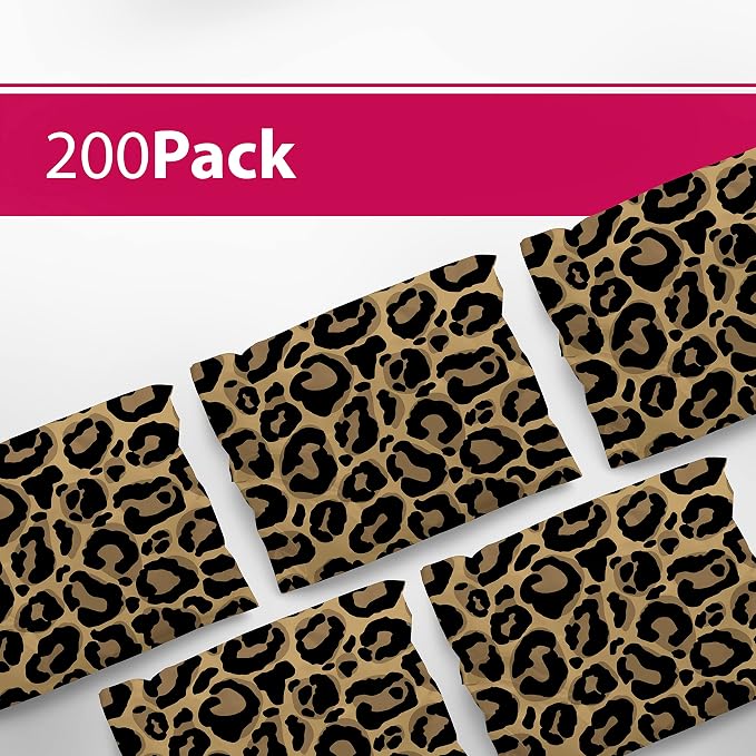 Package Mint Poly Mailers 6 x 9 200 Pack | Waterproof & Tear Resistant Mailing Envelopes for Small Business Supplies | Shipping Bags for Clothes | Cute Shipping Bags for Small Business - Leopard